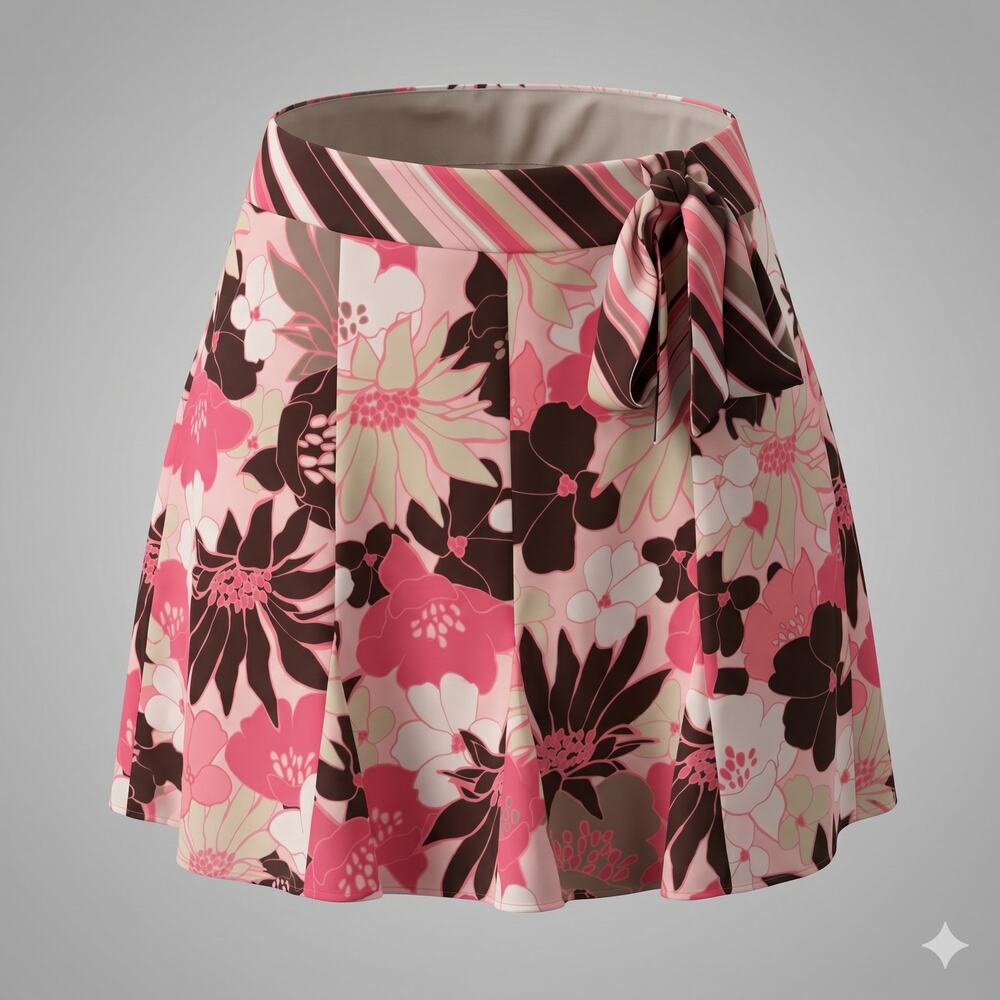 Ann Taylor‎ LOFT Women's 8 Bloomcore Romantic Feminine Floral Tie Waist Skirt